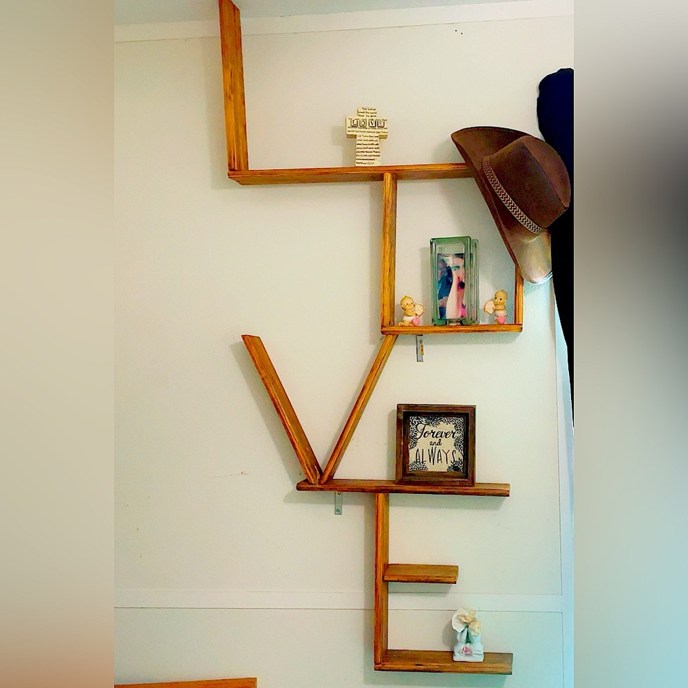 Home decor shelves build to suit!! Can make almost any word u want!